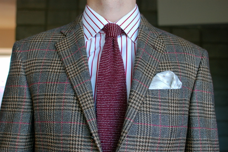 Some astonishing derring-do in this combination of shirt, tie, coat and pocket square