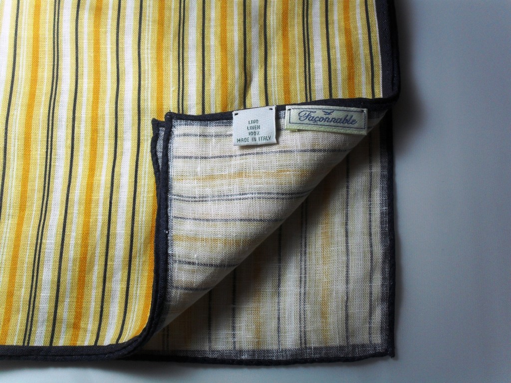 It&rsquo;s On Ebay - Faconnable Linen Pocket Square