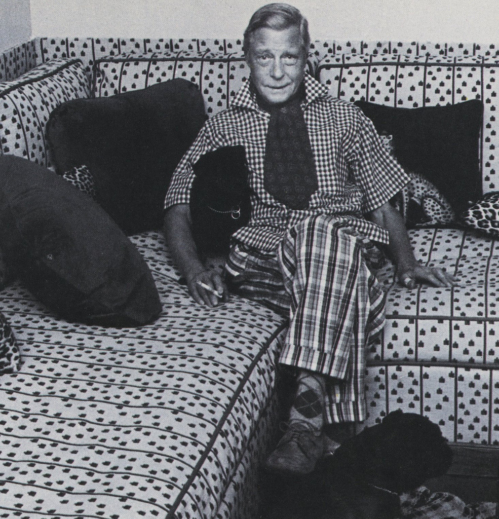 The late Duke of Windsor relaxing