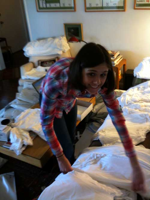 White t-shirt orders