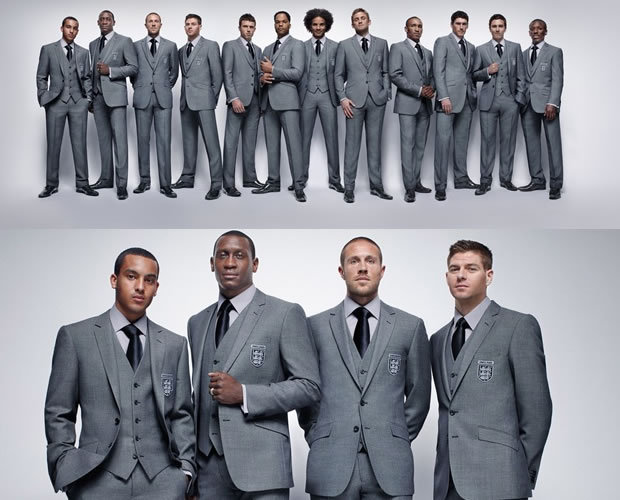 The new suits of the England national soccer team