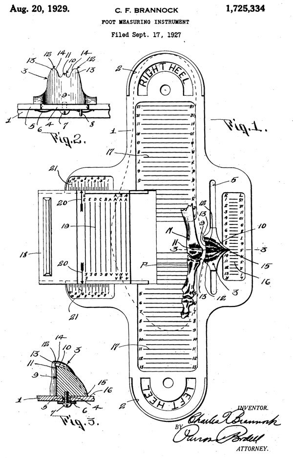 The Brannock Foot Measuring Device