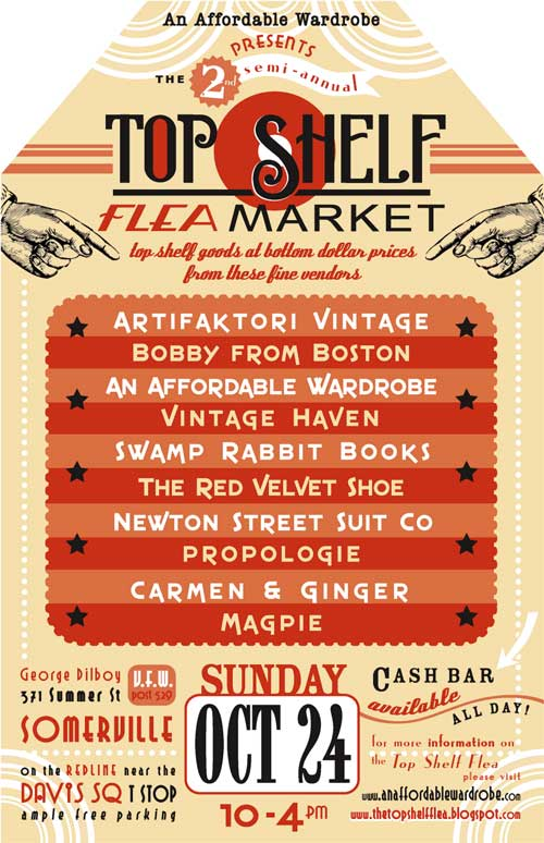Top Shelf Flea</a> event in the Boston area on Sunday, October 24th