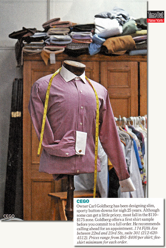Shirtmaker, Carl Goldberg of CEGO Custom Shirts in the Flatiron district