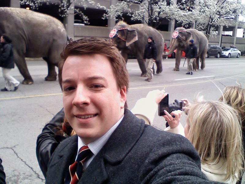 Elephants are a big value add in a &ldquo;what I&rsquo;m wearing&rdquo; photo