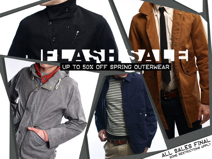 Context is having a flash sale on Spring outerwear