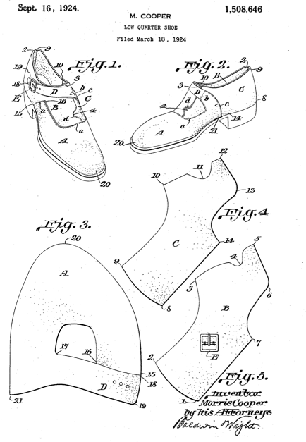 The patent for the modern monkstrap shoe