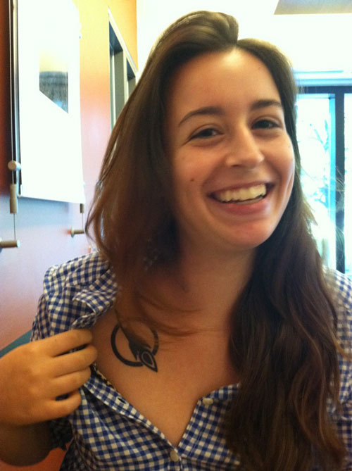 This lady got my radio show &rsquo;s logo tattooed on her chest