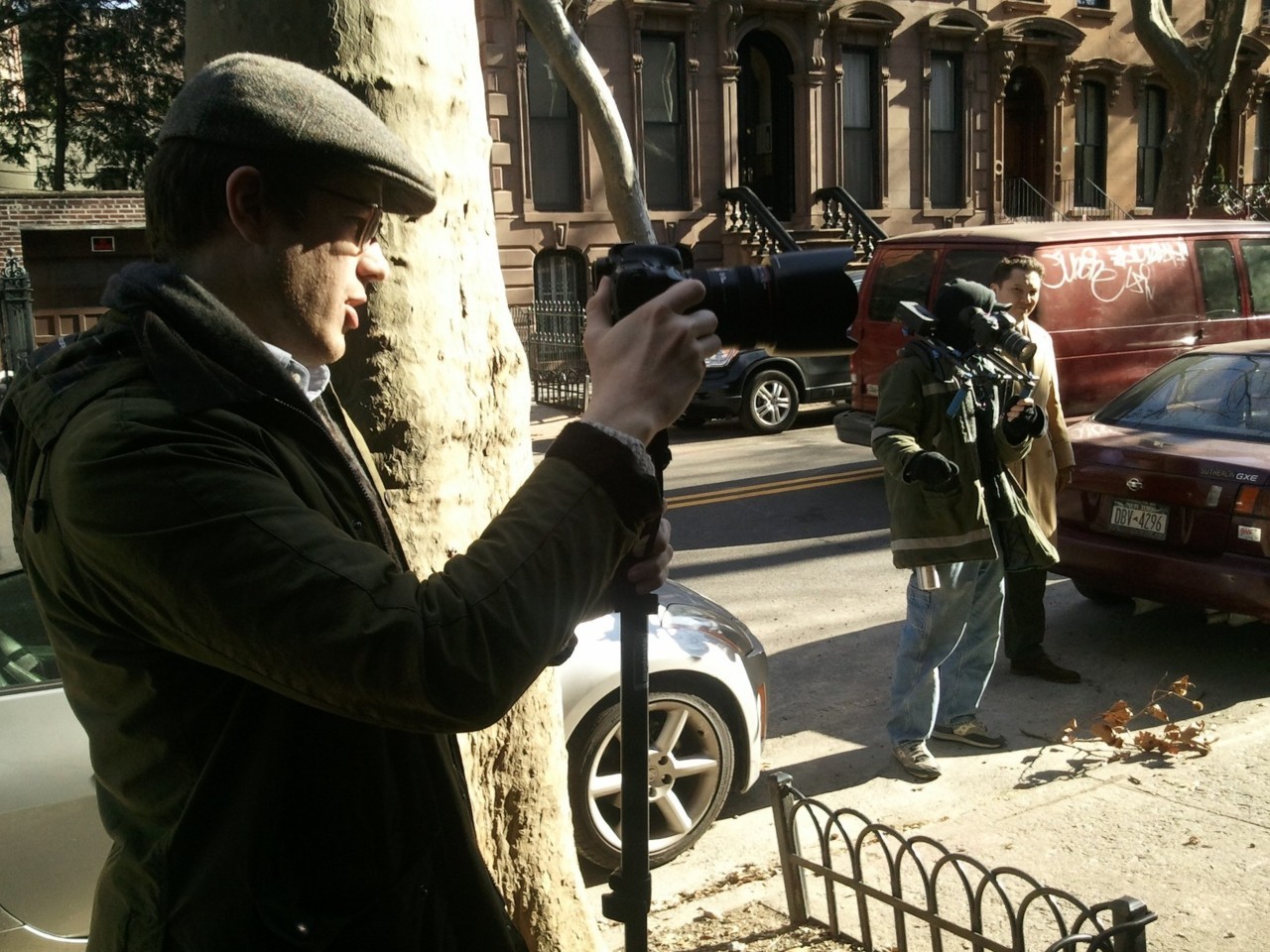 Put This On director Ben Harrison shooting on the streets of Brooklyn