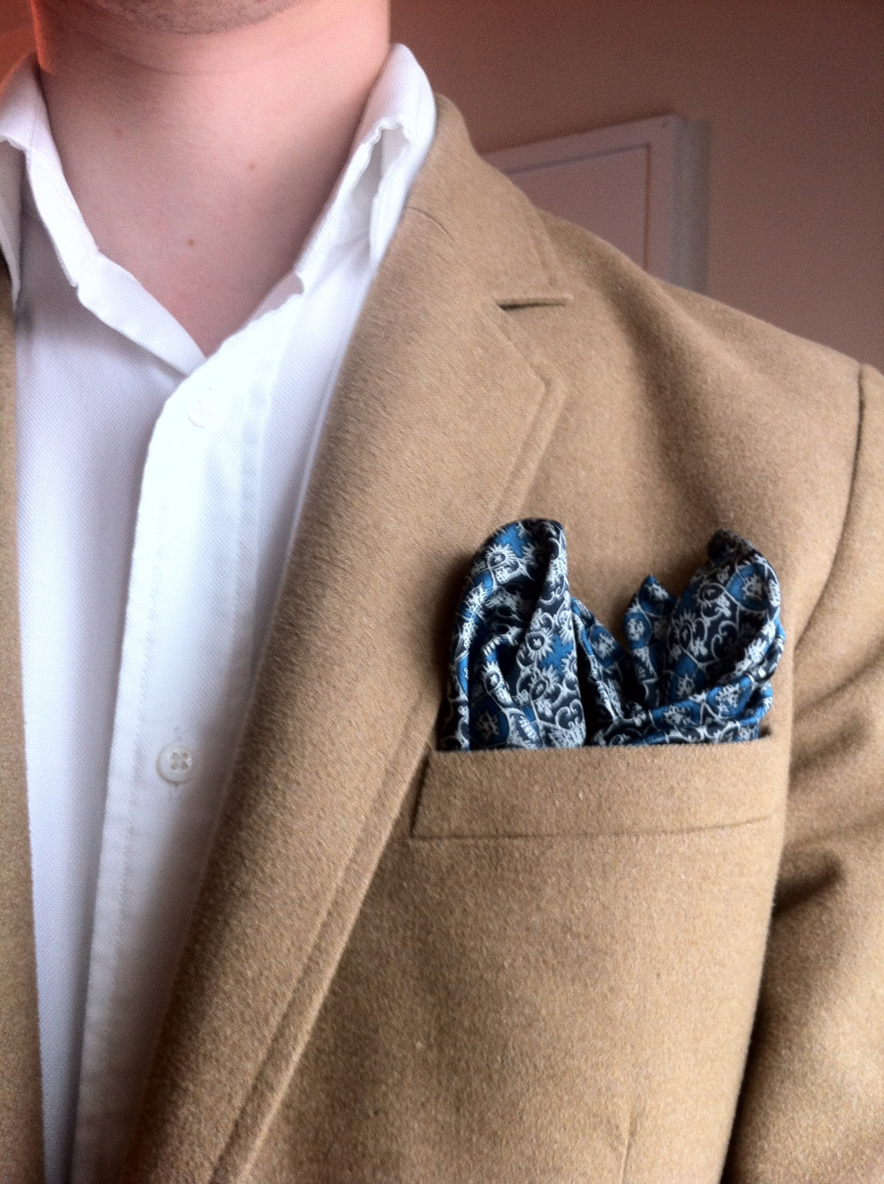 Sporting my new pocket square