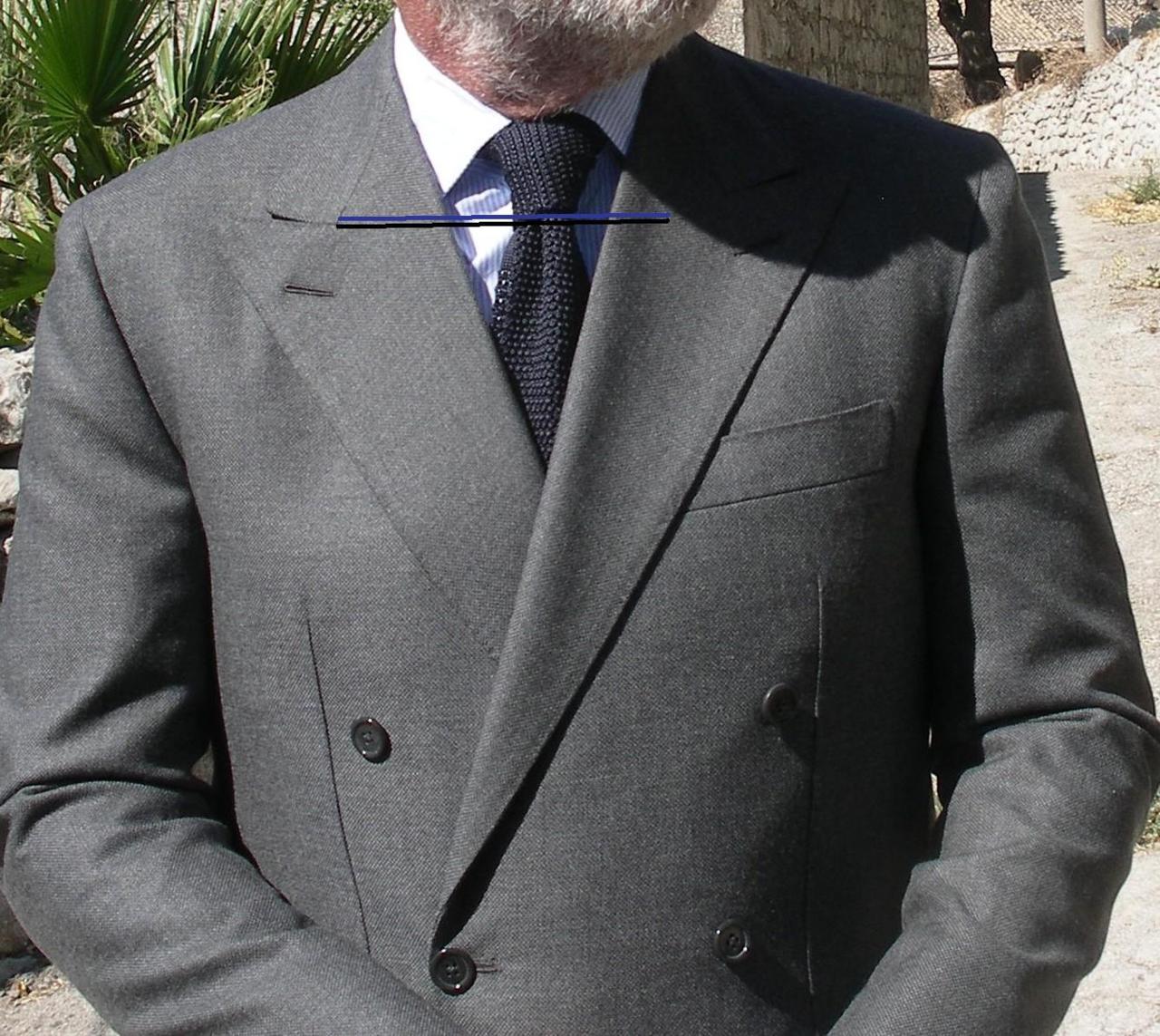 Michael Alden demonstrates his rule for double breasted gorges