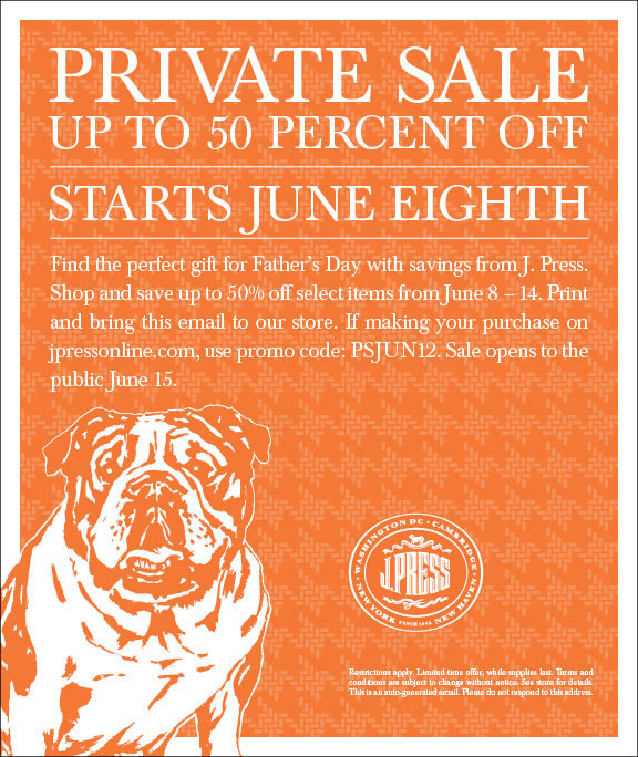 J. Press sale