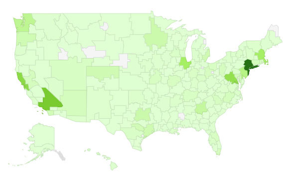 I&rsquo;m fascinated by the geographical map of PutThisOn.com visitors