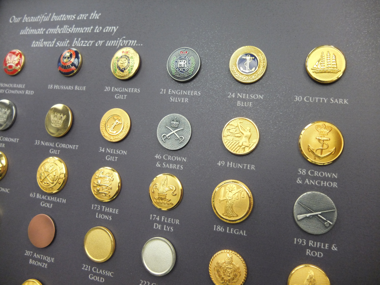 Blazer Buttons - Classics found at Cable Car Clothiers San Francisco