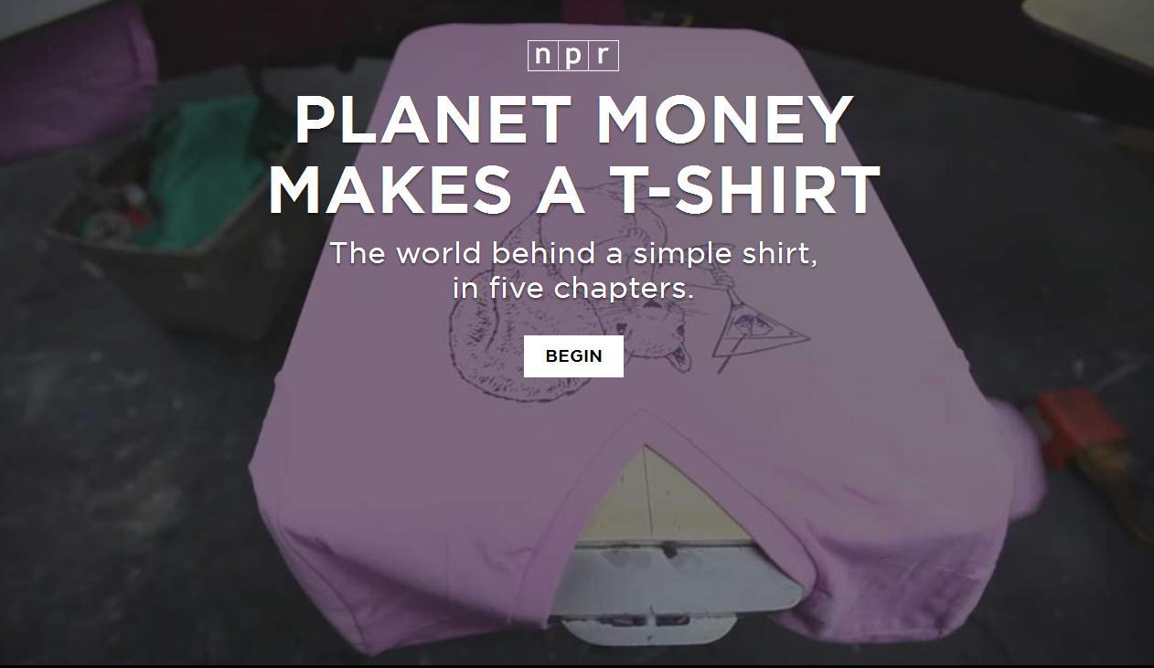 The mechanics of the global garment industry illustrated by the life-cycle of a cotton tshirt