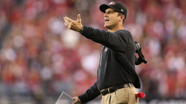Jim Harbaugh&rsquo;s $8 Pleated Khakis