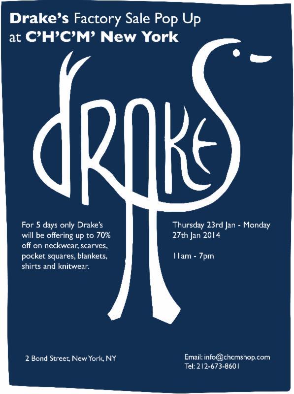 Drake&rsquo;s Pop Up Shop