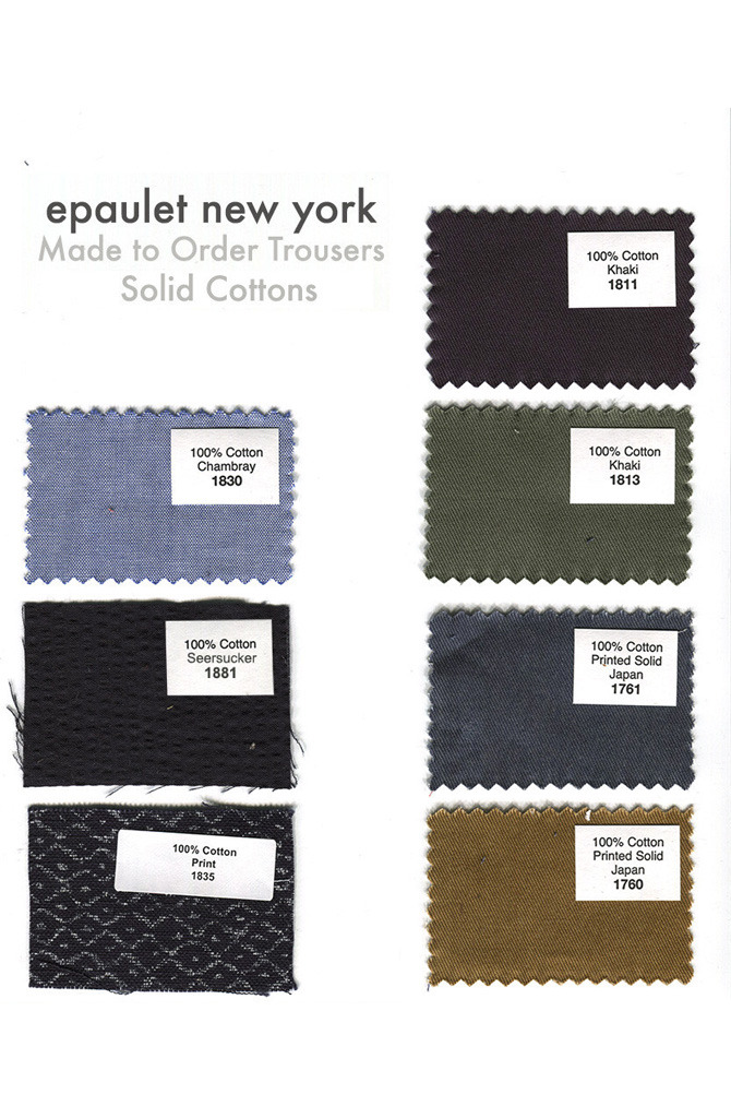 Epaulet&rsquo;s Made-to-Order Trousers