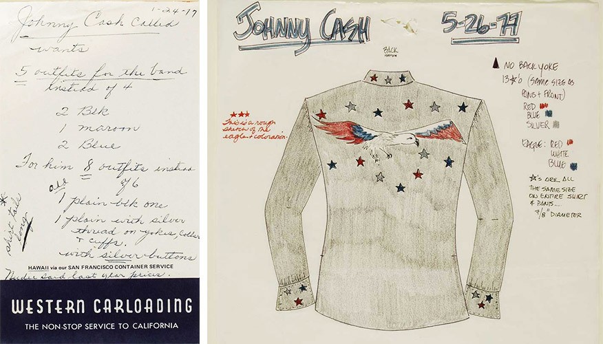 Johnny Cash&rsquo;s Nudie Order, 1977