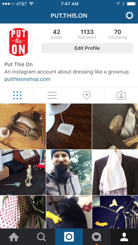 Put This On is (finally) on Instagram