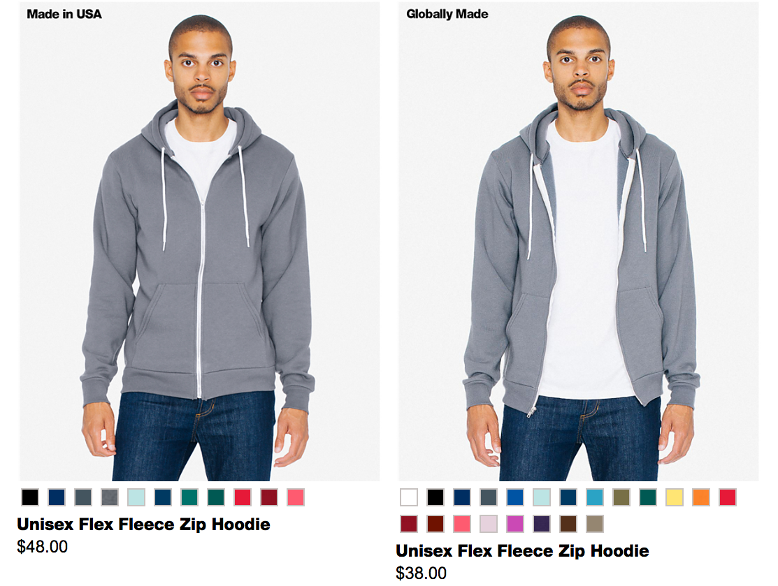 American Apparel Asks if You Want to Pay More for the Same Thing